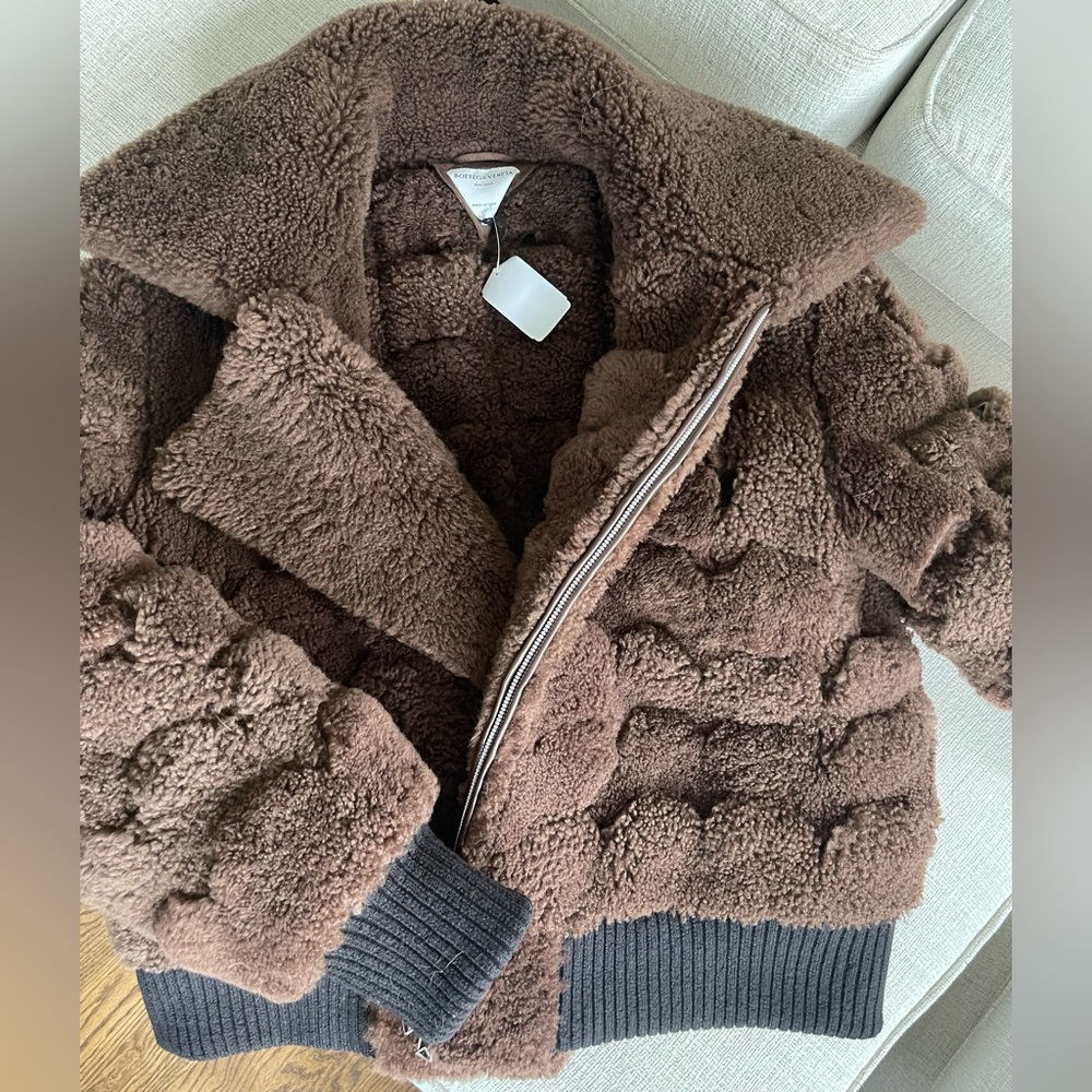 Bottega Veneta Lamb Fur Bomber Jacket the Fall 2020 Collection by Daniel Lee